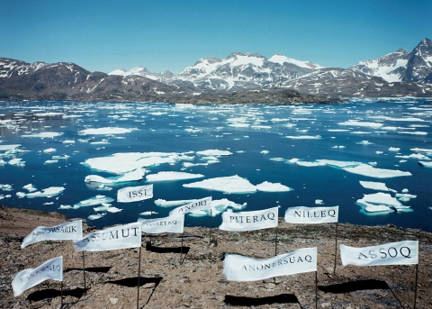 Language is a Foreign Country 3 (Wind words), 1999, c-print on Diasec, 130 x 180 cm © the artist, courtesy Gallery TAIK