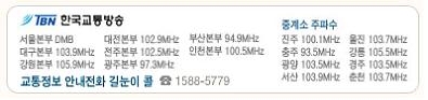 TBN한국교통방송 전국 주파수 현황