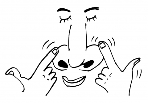 수시로 가운데 손가락으로 코의 양쪽 콧마루 언저리를 20~30번씩 문질러 따뜻하게 해주면, 폐 또한 따뜻하고 윤택해진다.