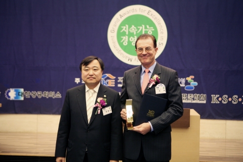 왼쪽부터 안현호 지식경제부 차관, 이참 한국관광공사 사장