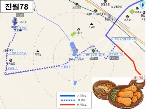 광주시, 23일부터 시내버스 진월78번 광주김치타운 운행