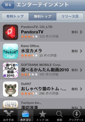 판도라 아이폰 어플 한,미,일 3개국서 20만 다운로드 넘어서