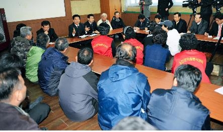 송영길 인천시장, 연평도 주민 위로 및 주민대책위원회와 간담회 실시