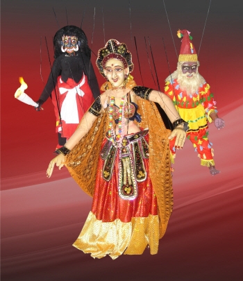 스리랑카의 파흘라지 사라뜨 위지야 데 실바 아베이구나와르다나 명인의 스리랑카 전통인형 전시