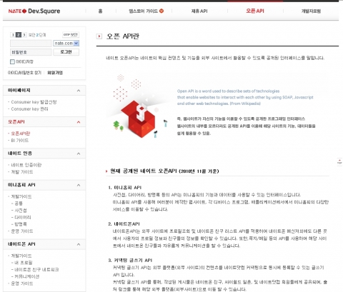 SK컴즈, 미니홈피·네이트온 등 API 오픈