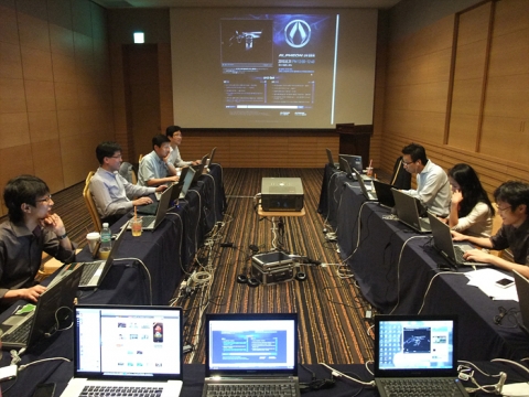 알페온 신차 발표회 웹체팅 모습