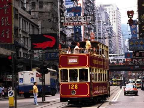 홍콩 도심의 모습