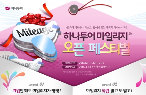 하나투어, 모든 여행상품에 하나투어 마일리지 제공