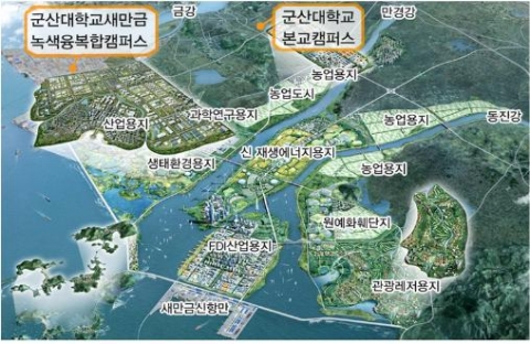 군산대학교 새만금녹색융복합캠퍼스(위치)