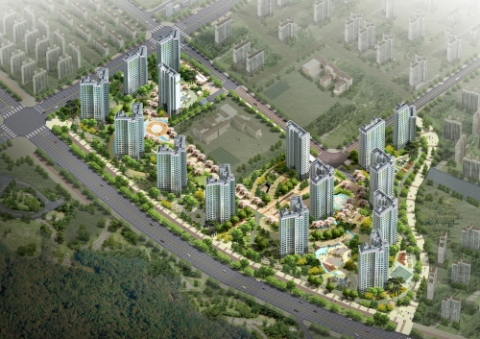 김포 한강신도시 호반베르디움 조감도