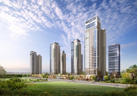 송도 글로벌캠퍼스 푸르지오 아파트 조감도2