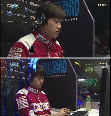 곰TV 2011 GSL 경기에 참가중인 TSL 선수들 모습