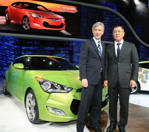정의선 현대차 부회장과 존 크라프칙 현대차 미국판매법인 CEO.