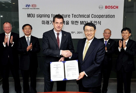 현대·기아차-보쉬그룹, 차량용 첨단기술 개발 협력체제 구축