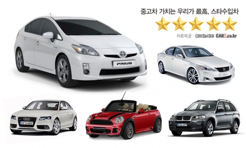 중고차 가치가격 끄떡없는 ‘스타수입차’