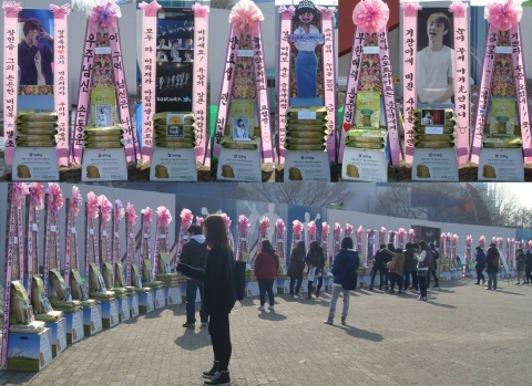 쌀화환도 개성시대 - 팬들이 직접 디자인한 비스트 앵콜콘서트 응원 드리미 쌀오브제