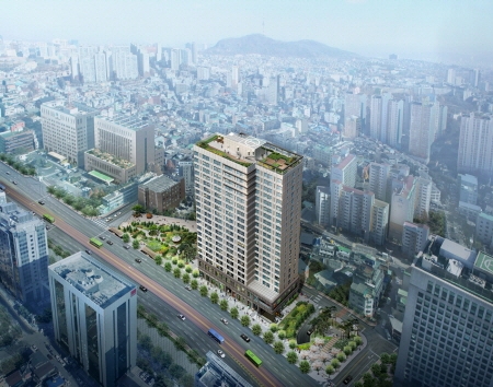 공덕 푸르지오시티 오피스텔 조감도