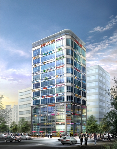 강일프라자 상가 조감도