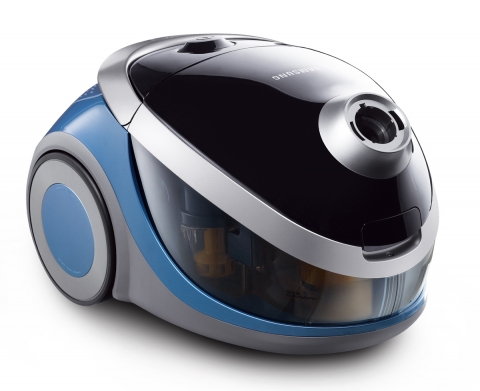 워터 필터를 사용한 삼성전자 청소기(SD94)로 물방울 무늬를 외관에 형상화하였다.