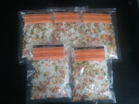 한국식품연구원 산업진흥연구본부 금준석 박사 연구팀이 개발한 장소와 시간에 구애 없이 간편하게 먹을 수 있는 냉동 필라프