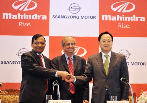 India’s Mahindra & Mahindra Ltd. completes acquisition of a majority stake in SsangYong Motor Compan...