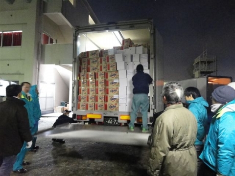 광주시 구호물품 자매도시 센다이시 도착