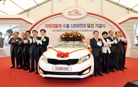 Kia Motors reaches 10 millionth vehicle export milestone