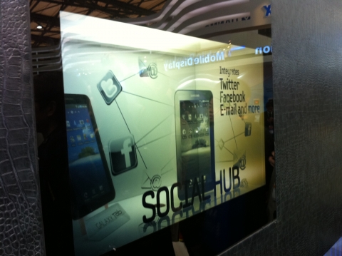 22" transparent LCD panel booth showcased in FPD(Flat Panel Display) China 2011