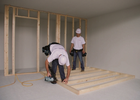 목조 비내력 칸막이벽 (우드월) 시공 사진