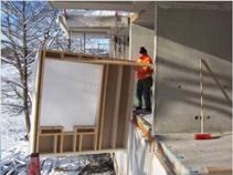 외벽용도 우드월 설치사진