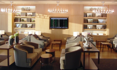 리모델링 된 제주공항 아시아나 라운지 전경