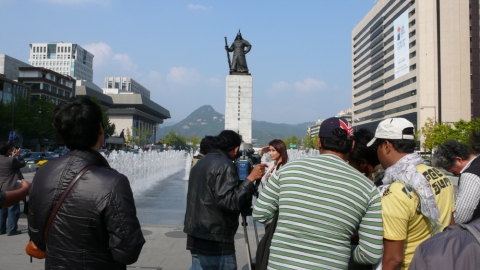 말레이시아 드라마 Awan Dania 촬영장면 (2010년 광화문)