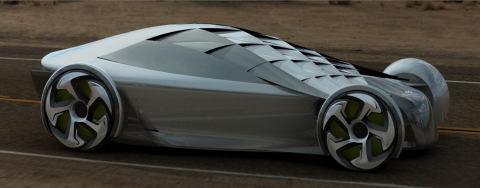 미래차 전시회에 전시될 예정인 미래차 작품 '블랙 피쉬(Black Fish)' 모습