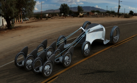 미래차 전시회에 전시될 예정인 미래차 작품 '호올스리스 캐리지(Horseless Carriage)' 모습