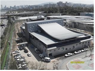 막 여과 시설 전경