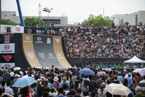 지난해 열린 ‘2010 기아 아시안 X게임’ 대회 경기 장면들.