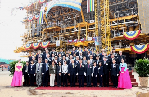 지난 7일(목) 현대중공업에서 태국 봉콧 설비 출항식이 열렸다.