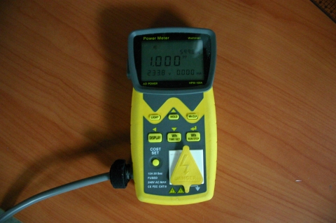 대기-소비전력 측정기기_가전제품의 대기전력측정모습