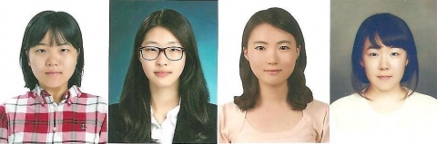 왼쪽부터 오유림(영어영문학 3년), 손영지(체육교육 2년), 최란희(일어교육 3년), 이다혜(생명과학 2년)