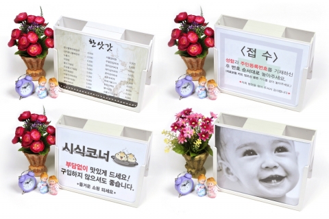각종 행사 진열대나 음식점 메뉴꽂이, 세미나 안내표지꽂이, 미니쇼케이스로 활용.jpg