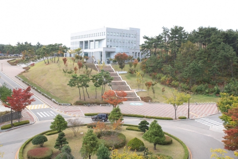 군산대학교 중앙도서관의 가을