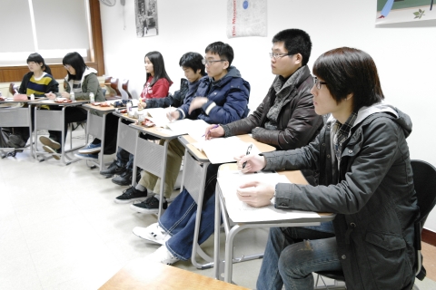 신우성논술구술학원 수업장면.