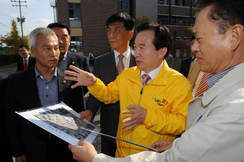 강운태 광주시장, 마지초교 통학로 현장방문
