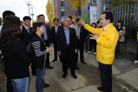 강운태 광주시장, 마지초교 통학로 현장방문