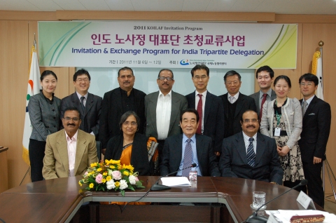 인도 노사정 대표단 방한 사진