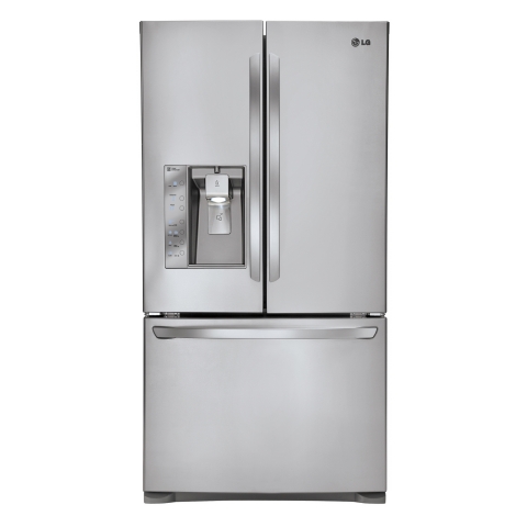 frech door refrigerator : LG전자가 ‘최고혁신상’ 1개를 포함해 모두 12개의 ‘CES 2012 혁신상(Innovations Award)’을 받았다. 사진은 
