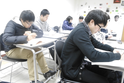 신우성논술학원 수업 장면