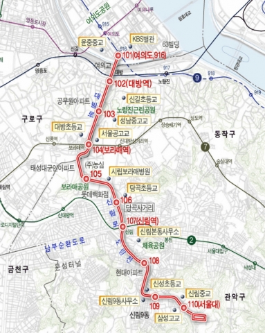 노선도(도시철도 기본계획)