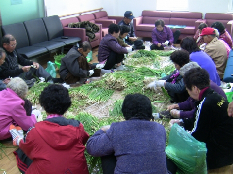 보령효나눔복지센터 금빛봉사단원의 활동모습