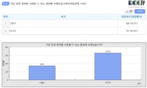 영어를 사용할 수 있는 환경
